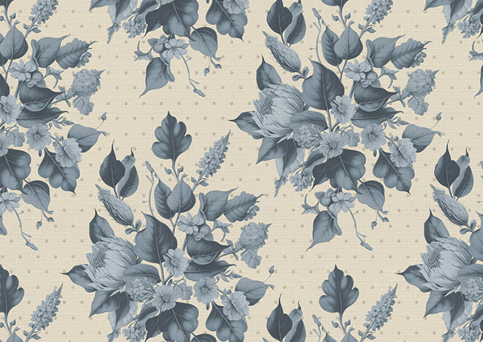 Pensford, Penn Bouquet Raffs Blue - Twist&Fit Roman Blind - Image 7